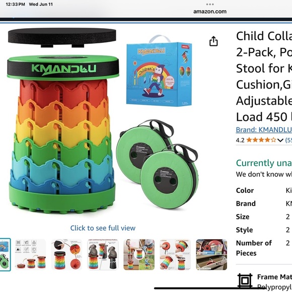 Toys | Telescopic Stool For Kids Green | Poshmark